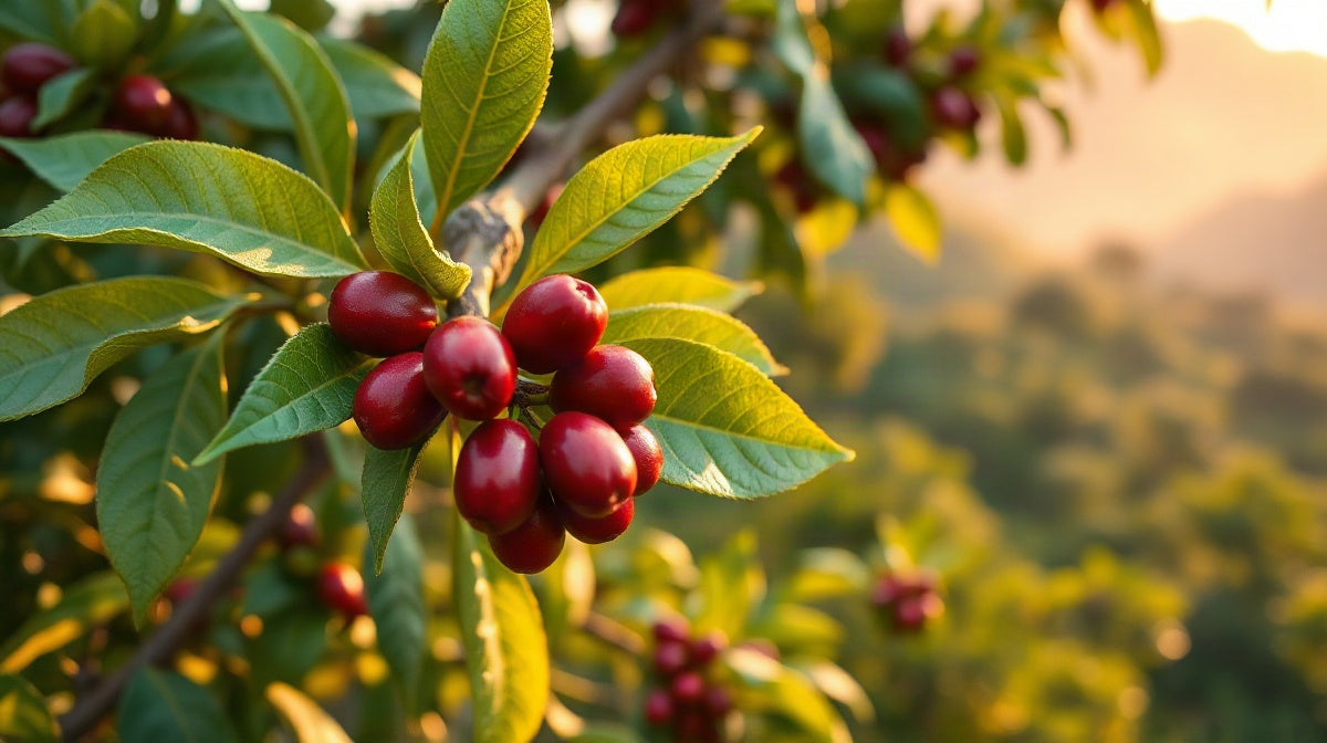 Coffee tree of the Caturra variety