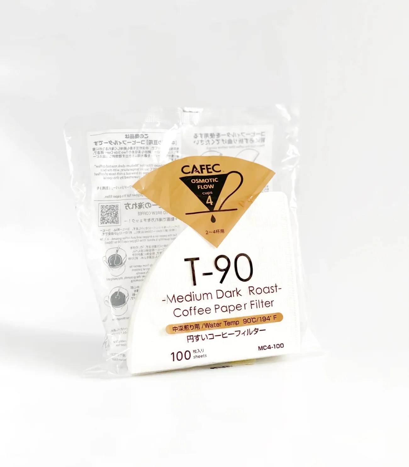 CAFEC T-90 / TH-3 Coffee Filters – Medium Roast – 100 units