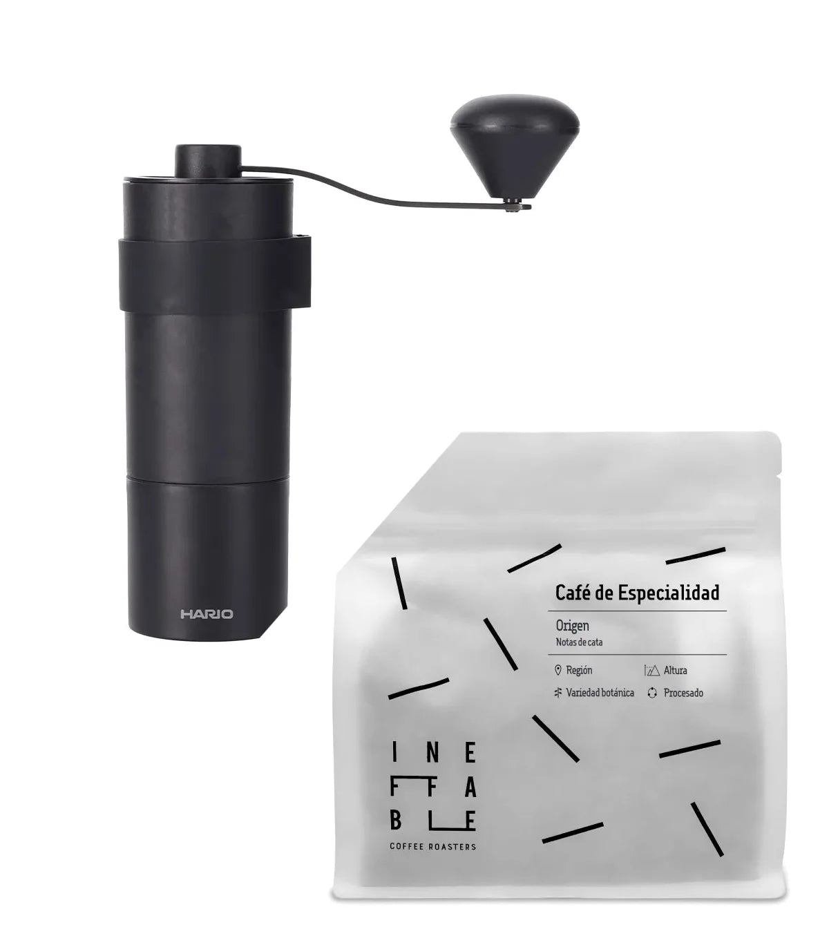 Pack café en grano + Molinillo Hario Mini Black Pro