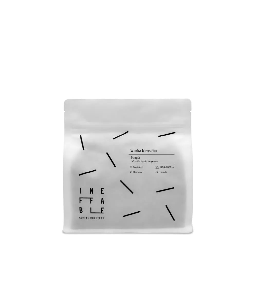 Paquete de 250 gramos de café de especialidad de Etiopía tostado por Ineffable Coffee Roasters