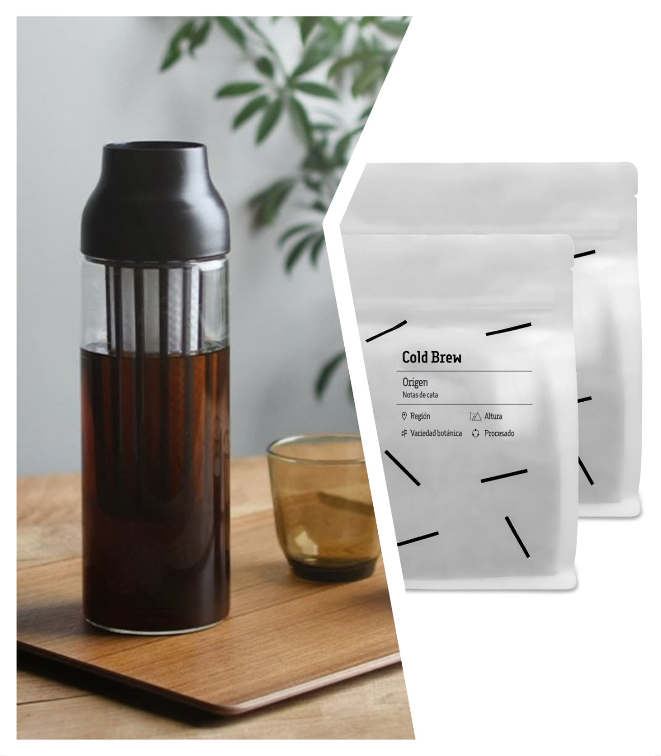 Pack Kinto Capsule 1L + 2x250gr café Cold Brew