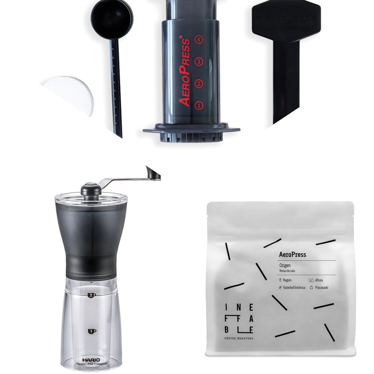 Coffee Roasters Hario Grinder Aeropress Setting Home Barista Set