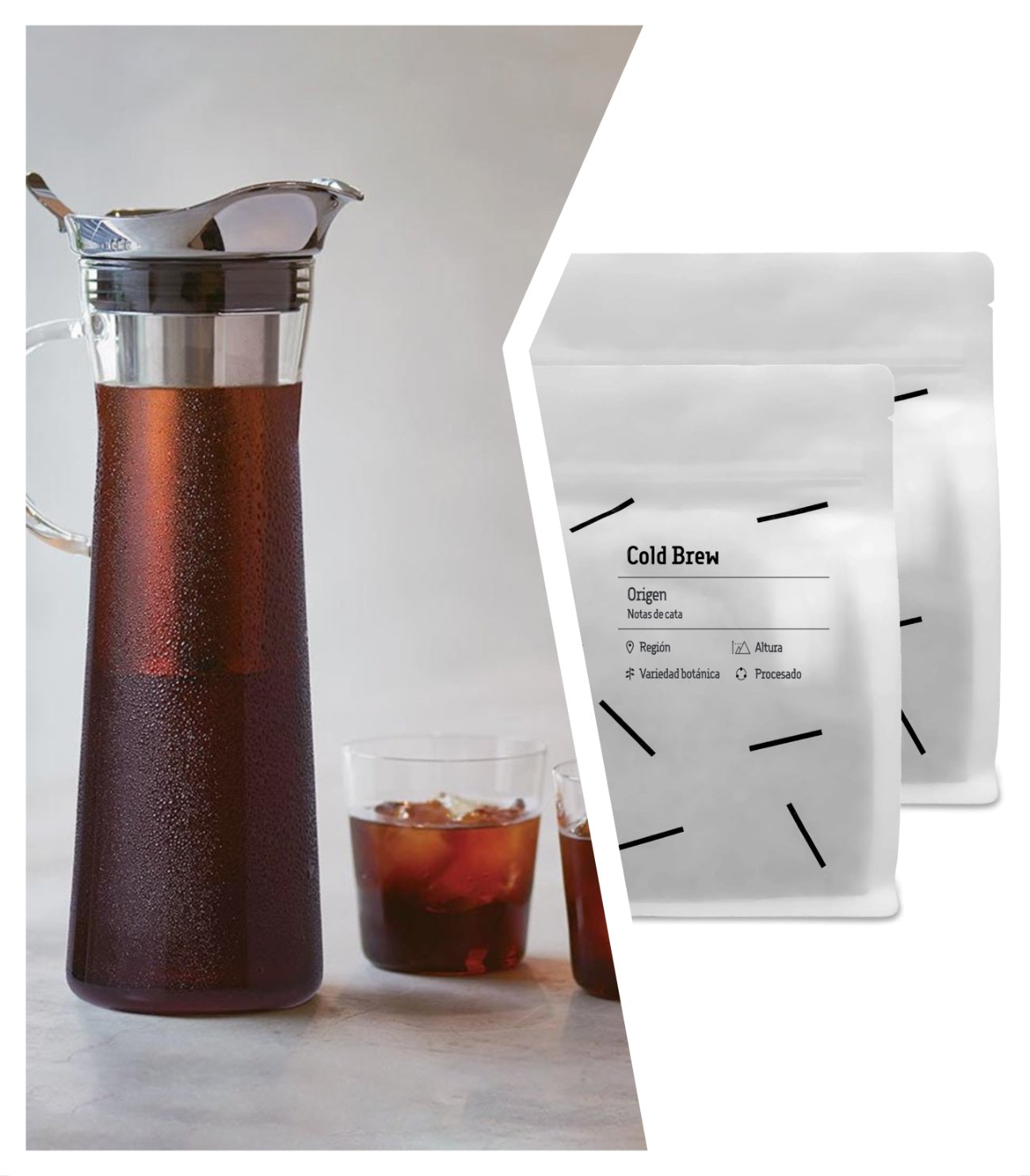 Pack Hario Pitcher + 2x250gr café cold Brew