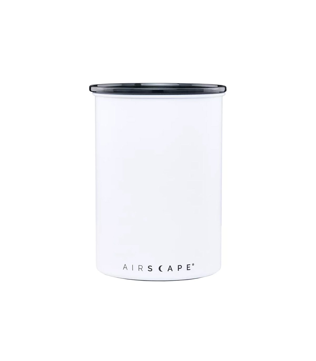Recipiente hermético para café blanco mate marca Airscape con capacidad de 500 gramos