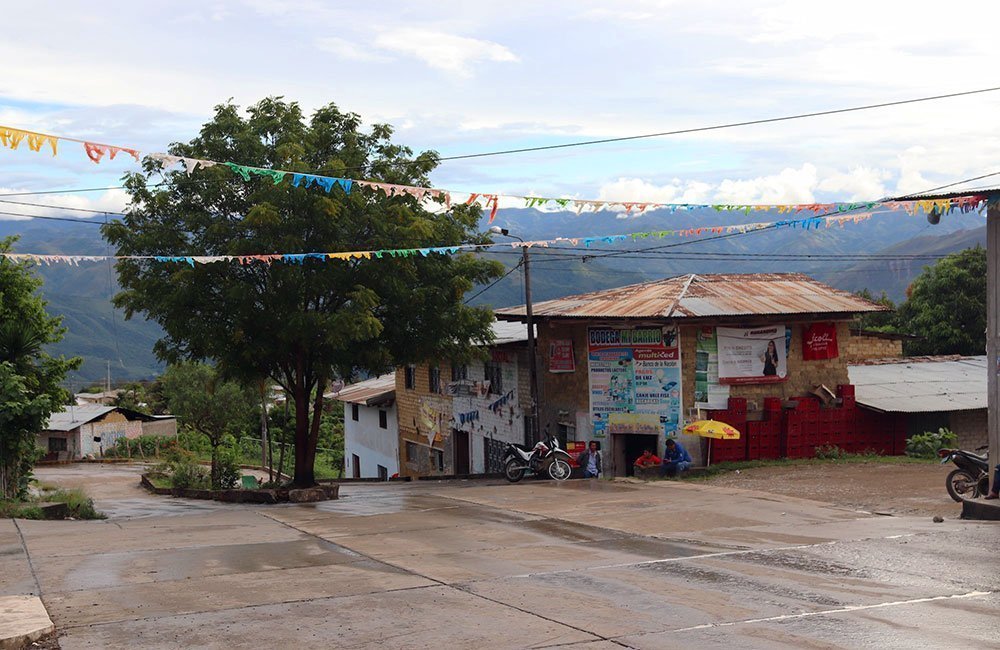 Café de Perú del productor Marcial Olivera. Vista del pueblo