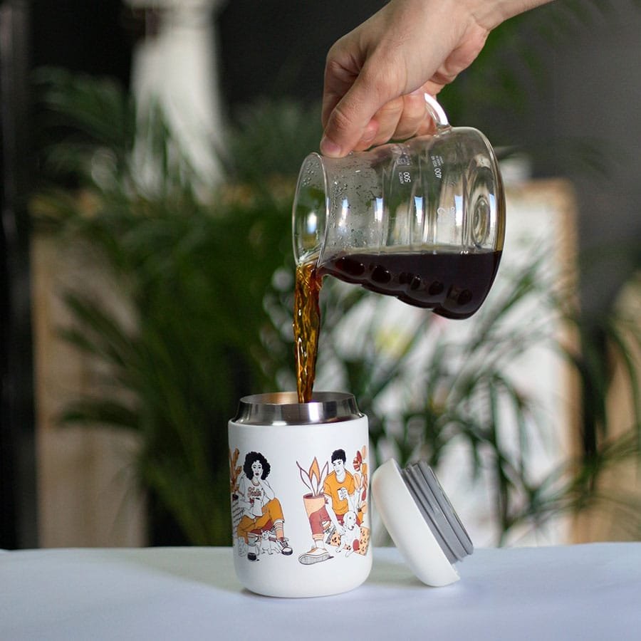 Fellow Carter Everywhere Mug 12oz. A travel mug so you can enjoy the specialty coffee.