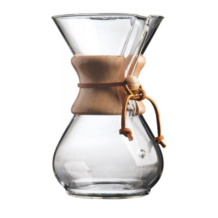 Chemex 6-cup capacity with wooden filter coffee neck