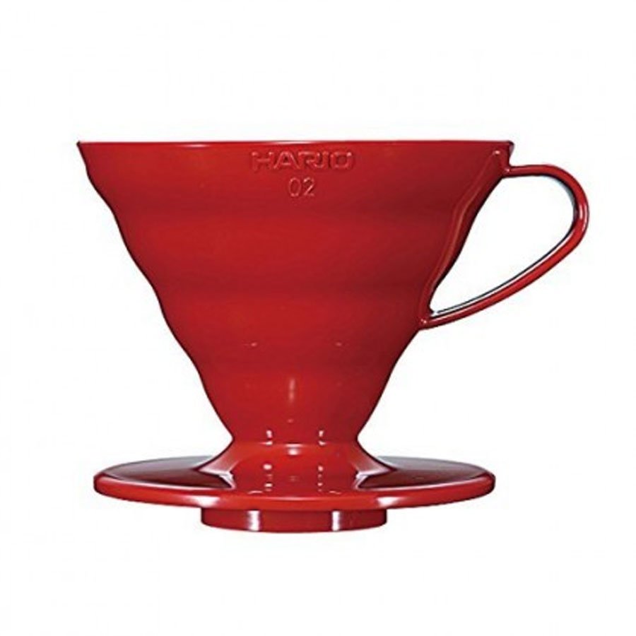 Coffee Dripper Hario V60 02 red made of plastic