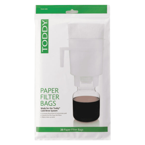 Paper filters for making cold brew coffee with Toddy coffee maker