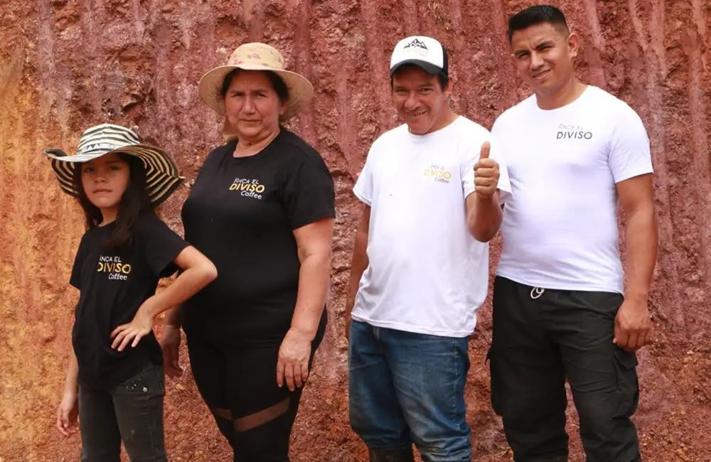 Productores de café de especialidad de Colombia de la Finca el Diviso